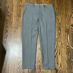 Theory wool pants with stylish cuff. Color grey/sage